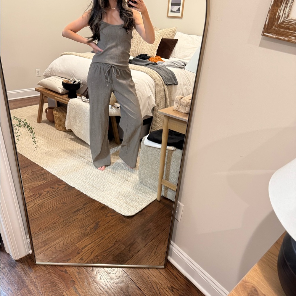 Zara Ribbed Tank and Pant Set